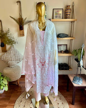 Kiara Pink Organza Kurta Set - Param Iqbal