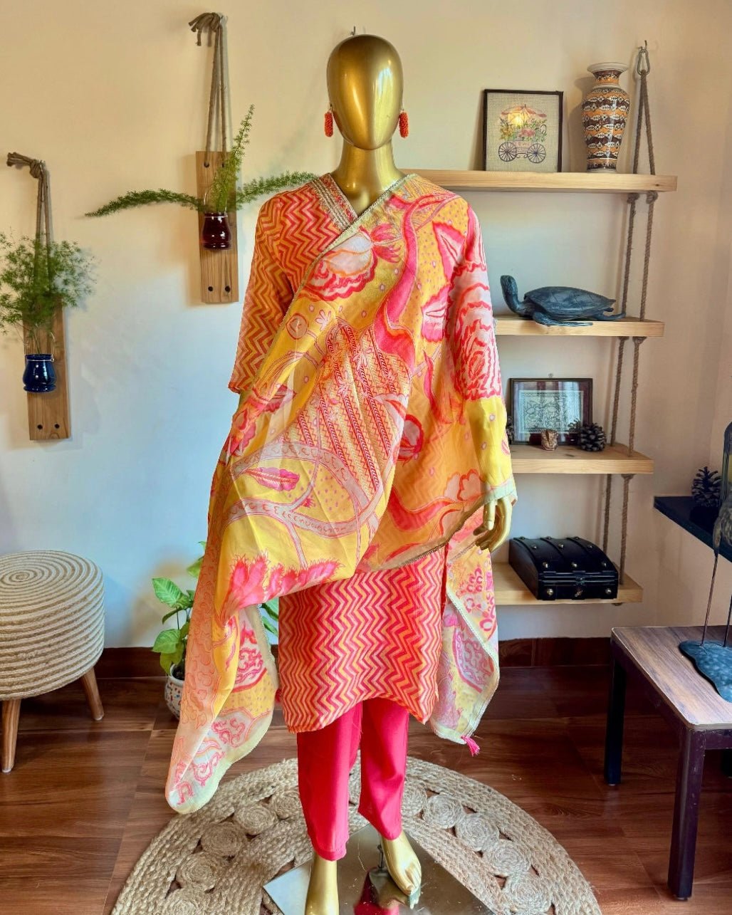 Mahira Orange Organza Kurta Set - Param Iqbal