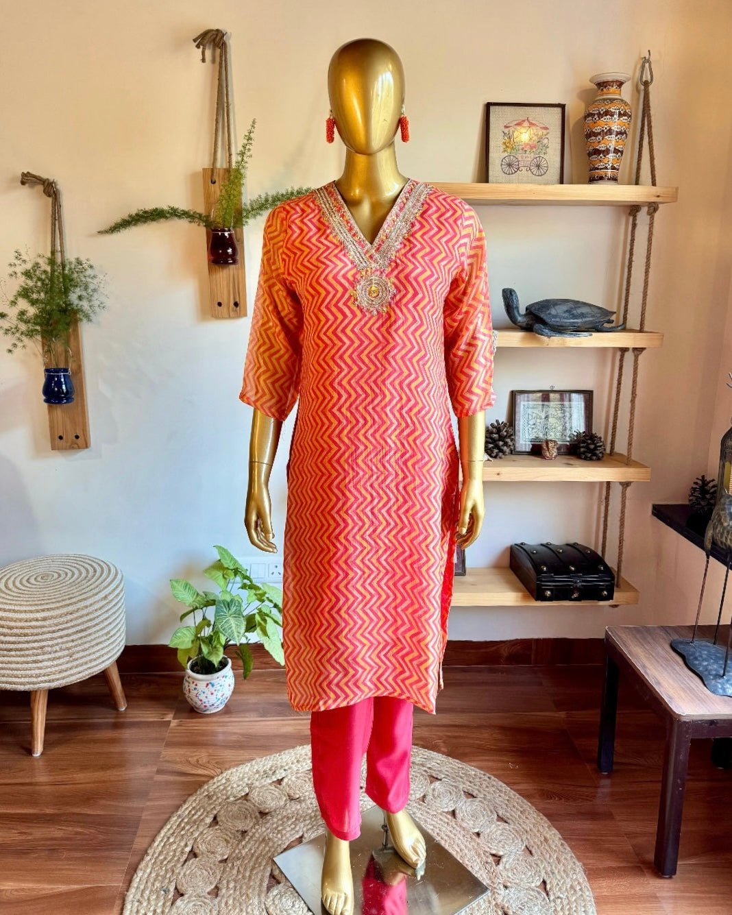 Mahira Orange Organza Kurta Set - Param Iqbal