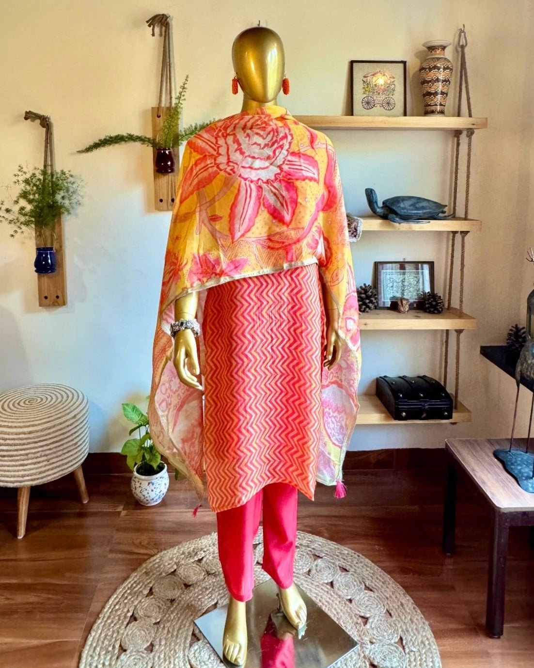 Mahira Orange Organza Kurta Set - Param Iqbal