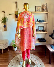 Mahira Orange Organza Kurta Set - Param Iqbal