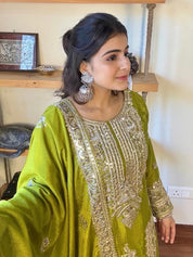 Naaz Mehendi Green Kurta Set - Param Iqbal