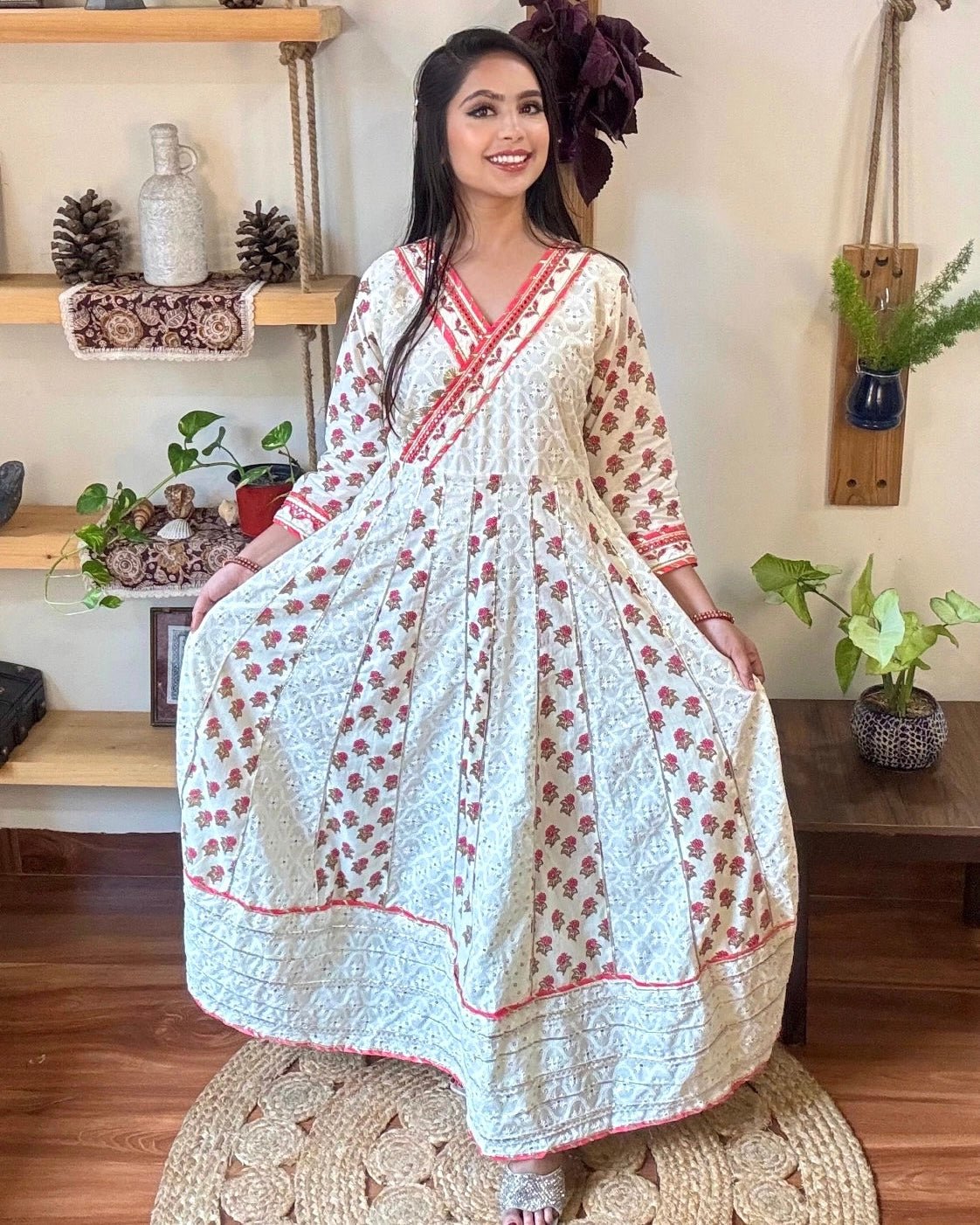 Niloufar white Cotton Kurta Set - Param Iqbal