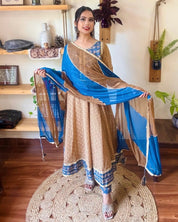Nora Camel Brown Cotton Kurta Set - Param Iqbal