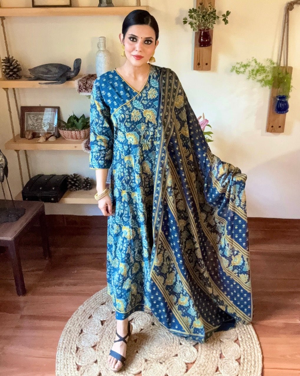 Pakeezah Blue Cotton Kurta Set - Param Iqbal