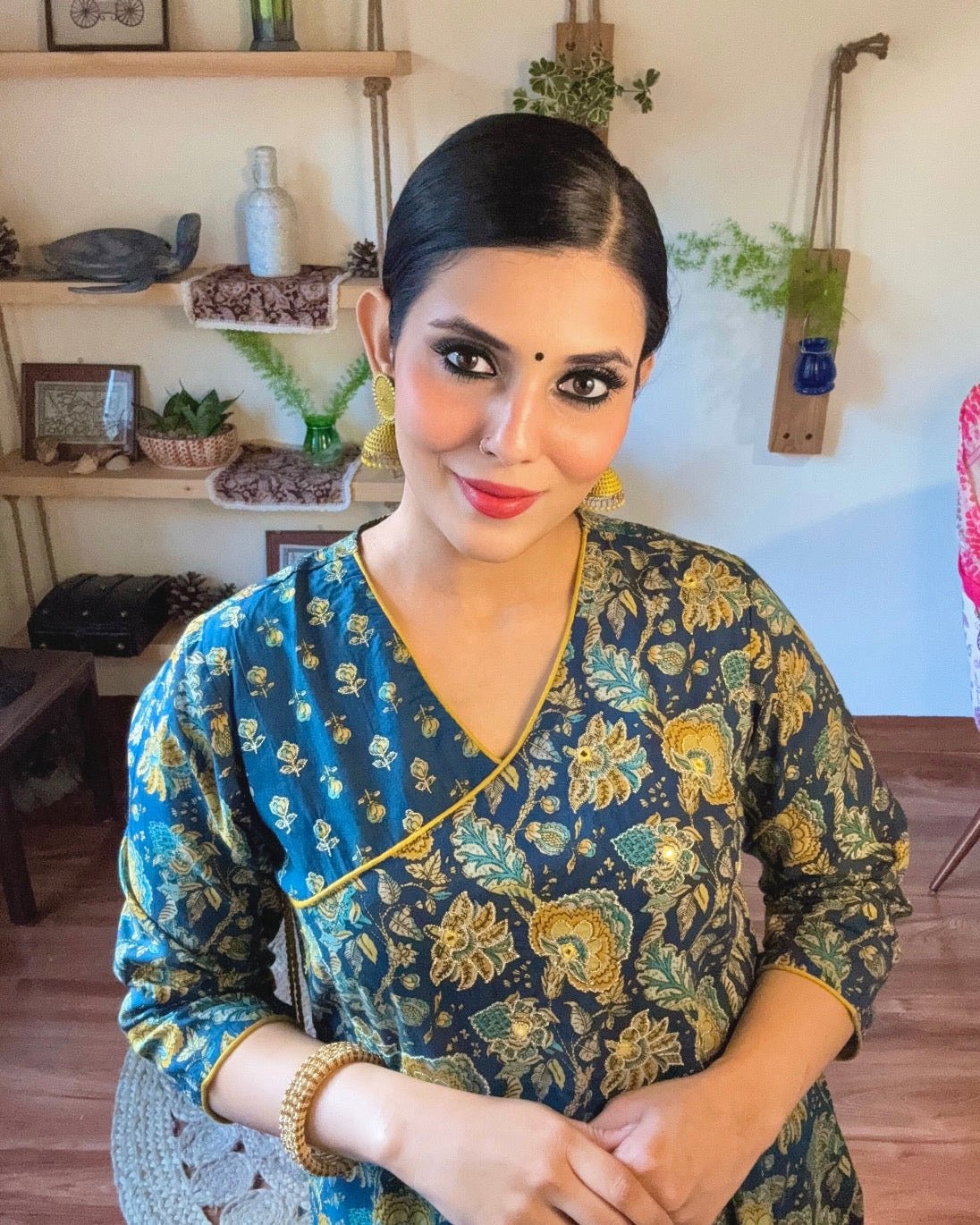 Pakeezah Blue Cotton Kurta Set - Param Iqbal