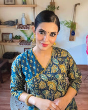 Pakeezah Blue Cotton Kurta Set - Param Iqbal