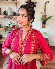 Rukhsar Ruby Pink Cotton Kurta Set - Param Iqbal