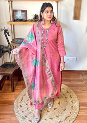 Shanaya Pink Shimmer Silk Kurta Set - Param Iqbal