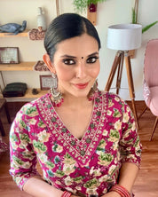 Shireen Pink Cotton Kurta Set - Param Iqbal