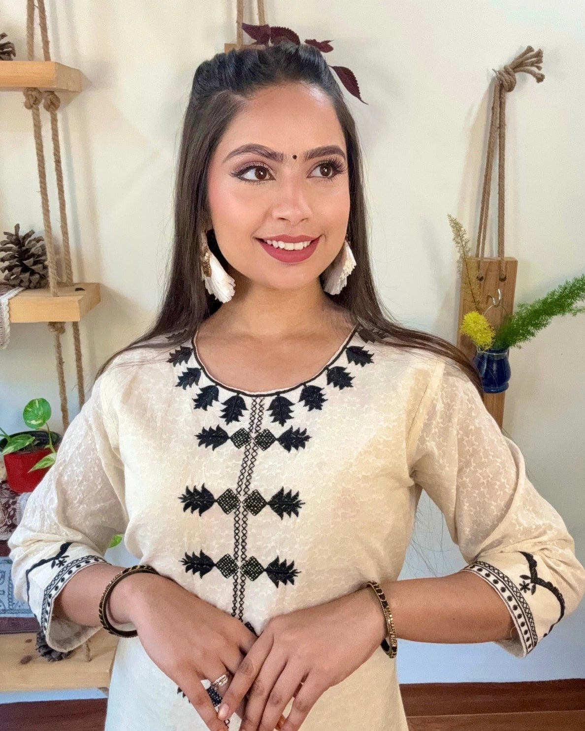 Sidra White Cotton Kurta Set - Param Iqbal