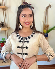 Sidra White Cotton Kurta Set - Param Iqbal