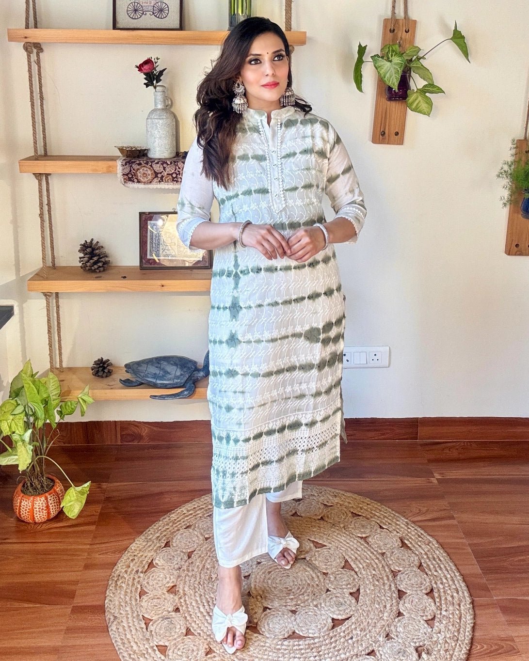 Tara White Cotton Kurta Set - Param Iqbal