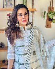 Tara White Cotton Kurta Set - Param Iqbal