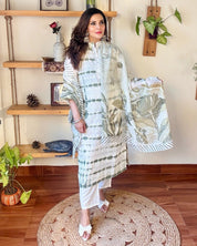 Tara White Cotton Kurta Set - Param Iqbal