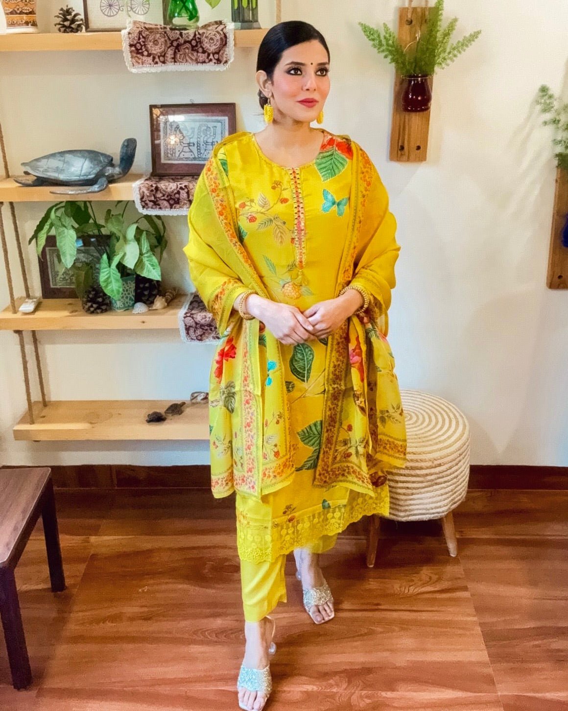 Yasmin Yellow Muslin Kurta Set - Param Iqbal